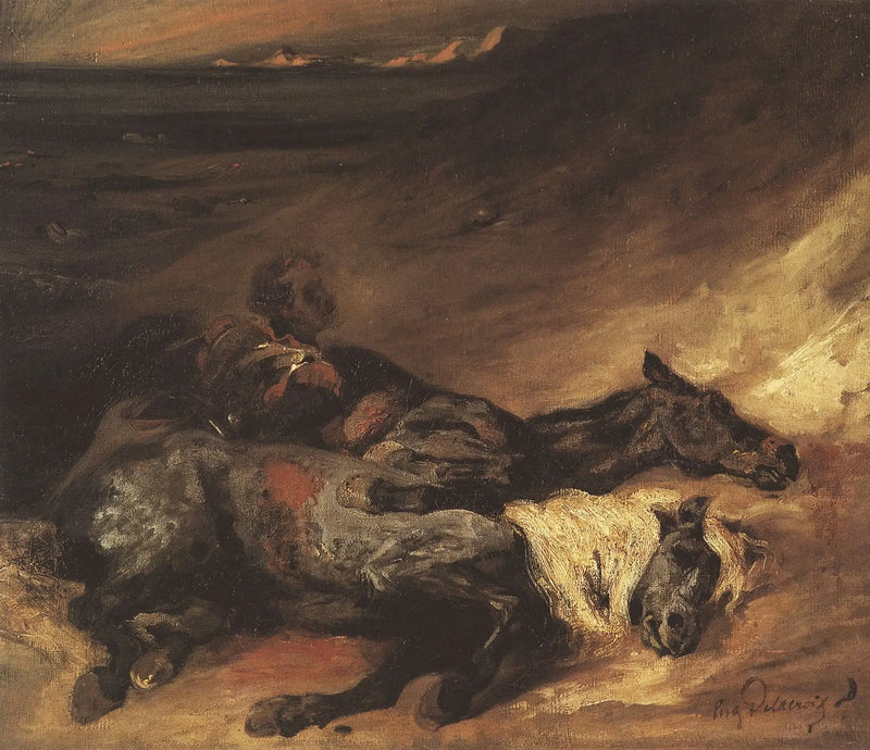 La nuit après la bataille de Waterloo - Eugène Delacroix
