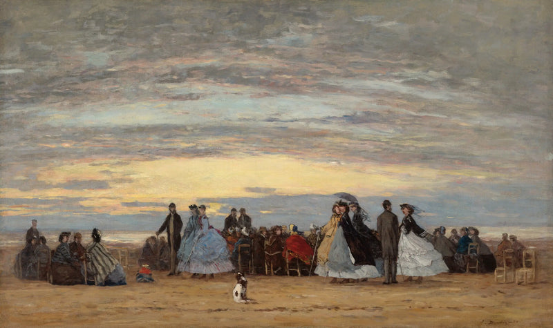La plage à Villerville - Eugène Boudin