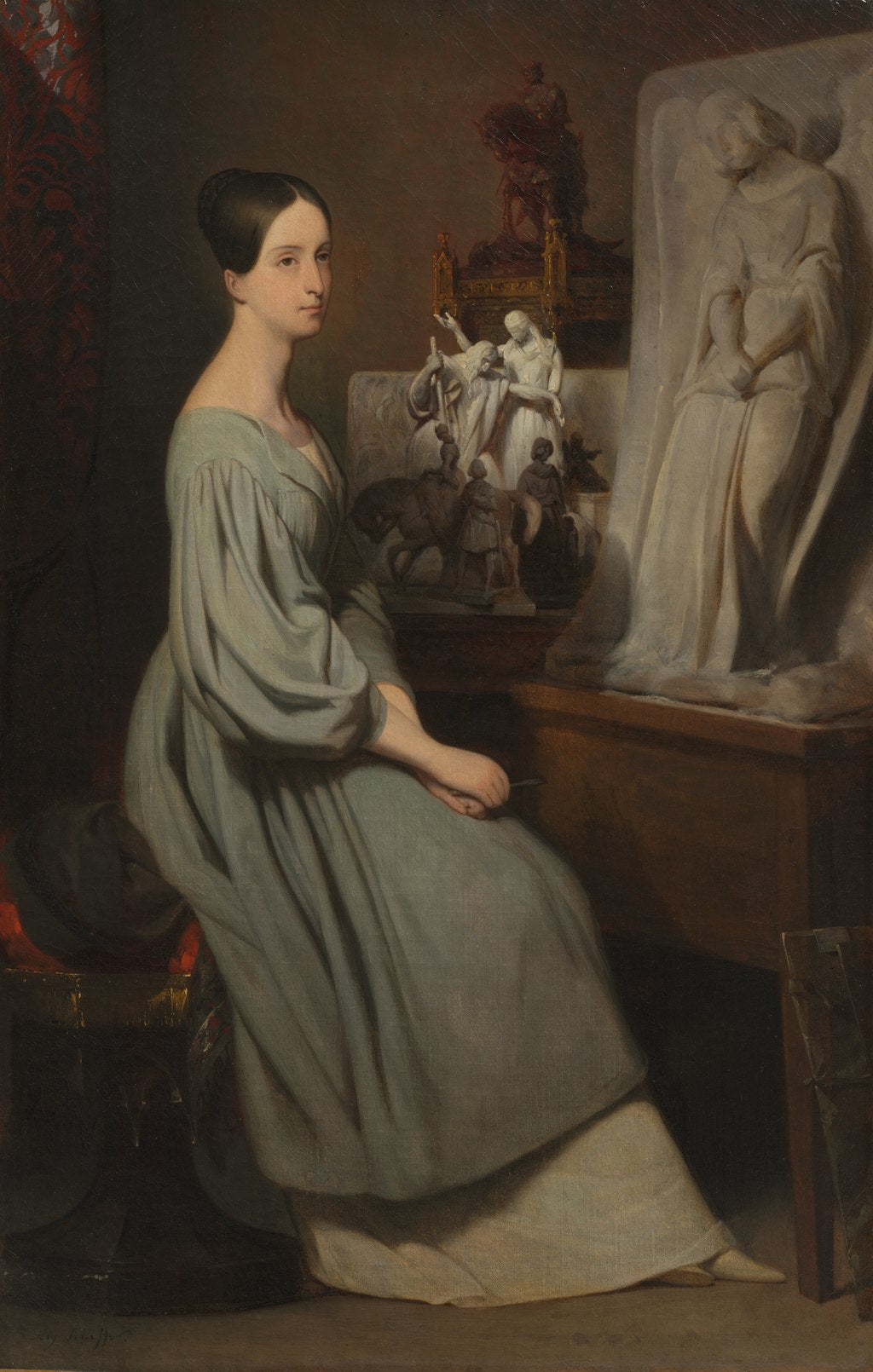 La princesse Marie d'Orléans dans son atelier - Ary Scheffer