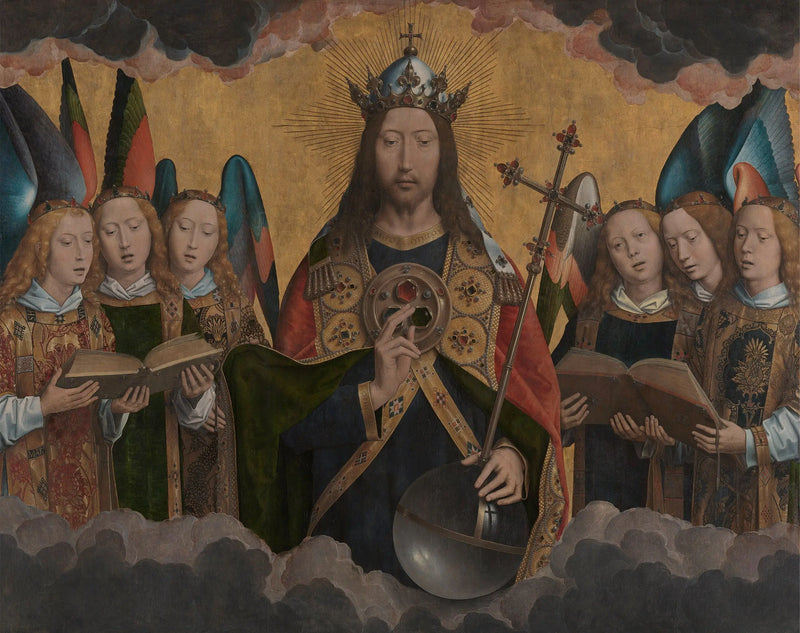 Le Christ avec des anges chantants - Hans Memling