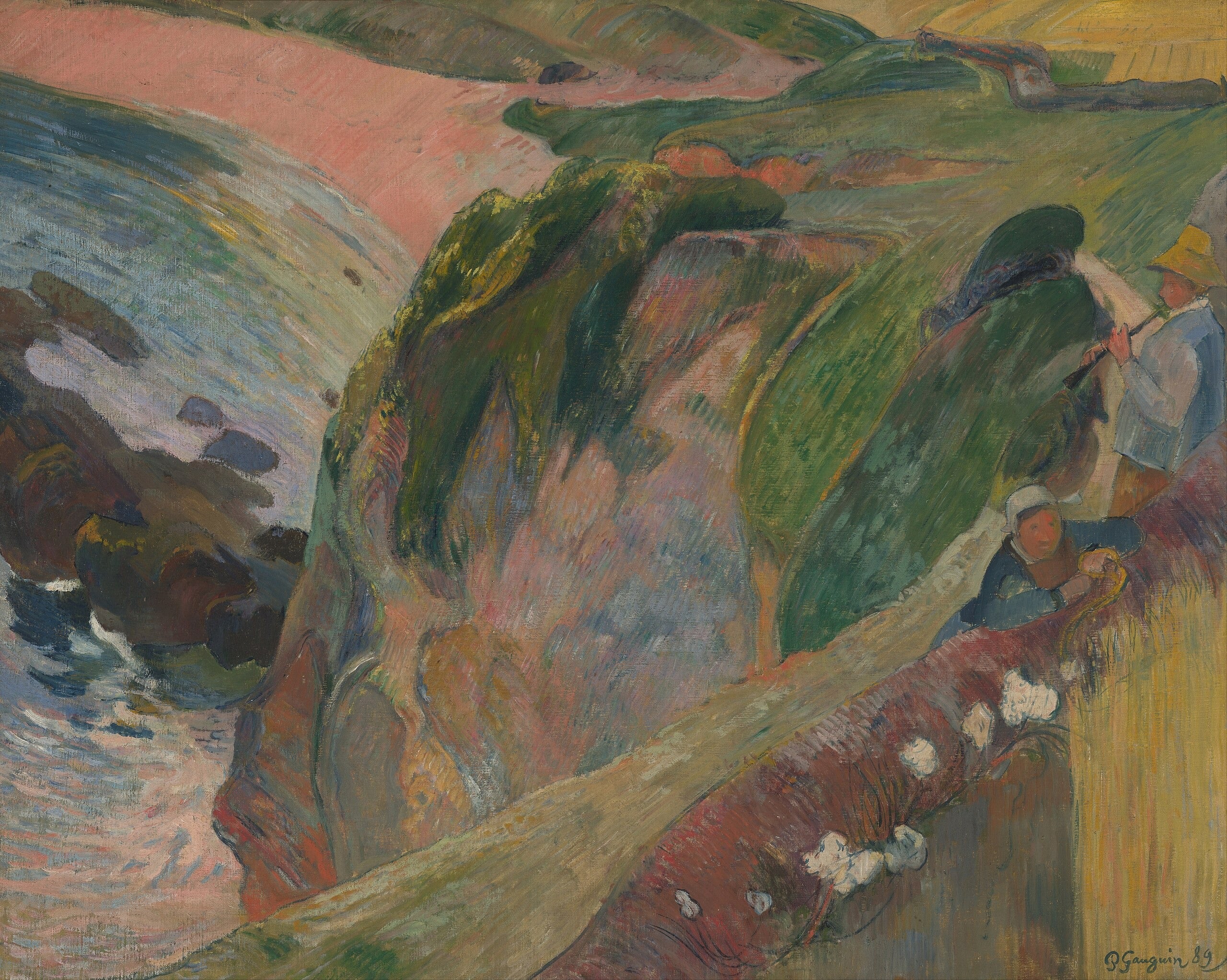 Le Joueur de flageolet sur la falaise - Paul Gauguin