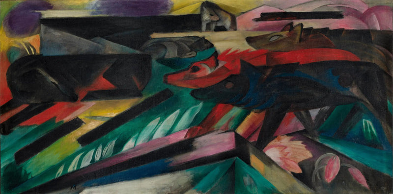Le Loups (Guerre des Balkans) - Franz Marc