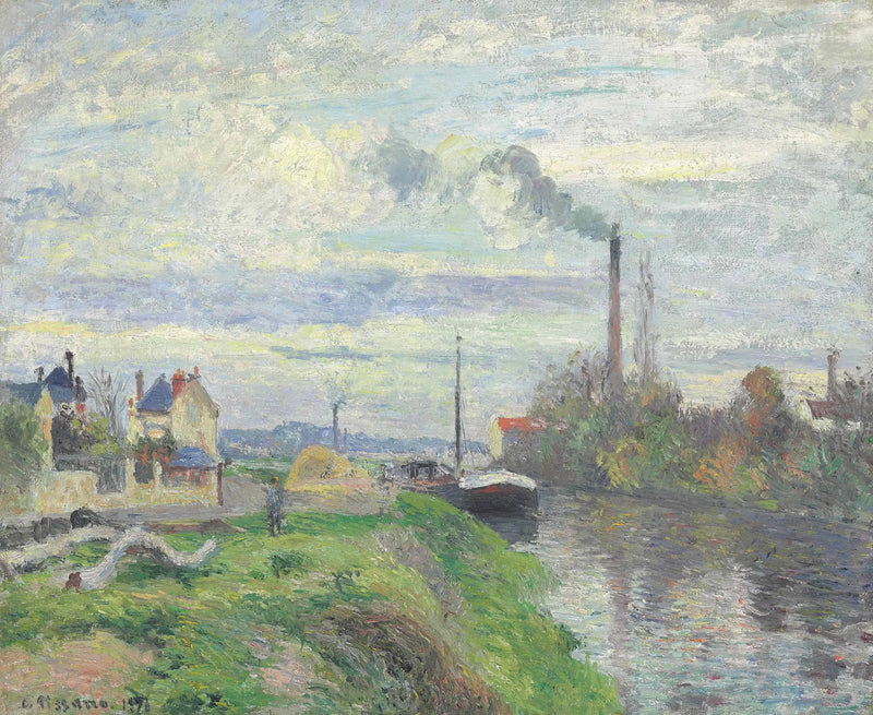 Le Quai du Pothuis à Pontoise - Camille Pissarro