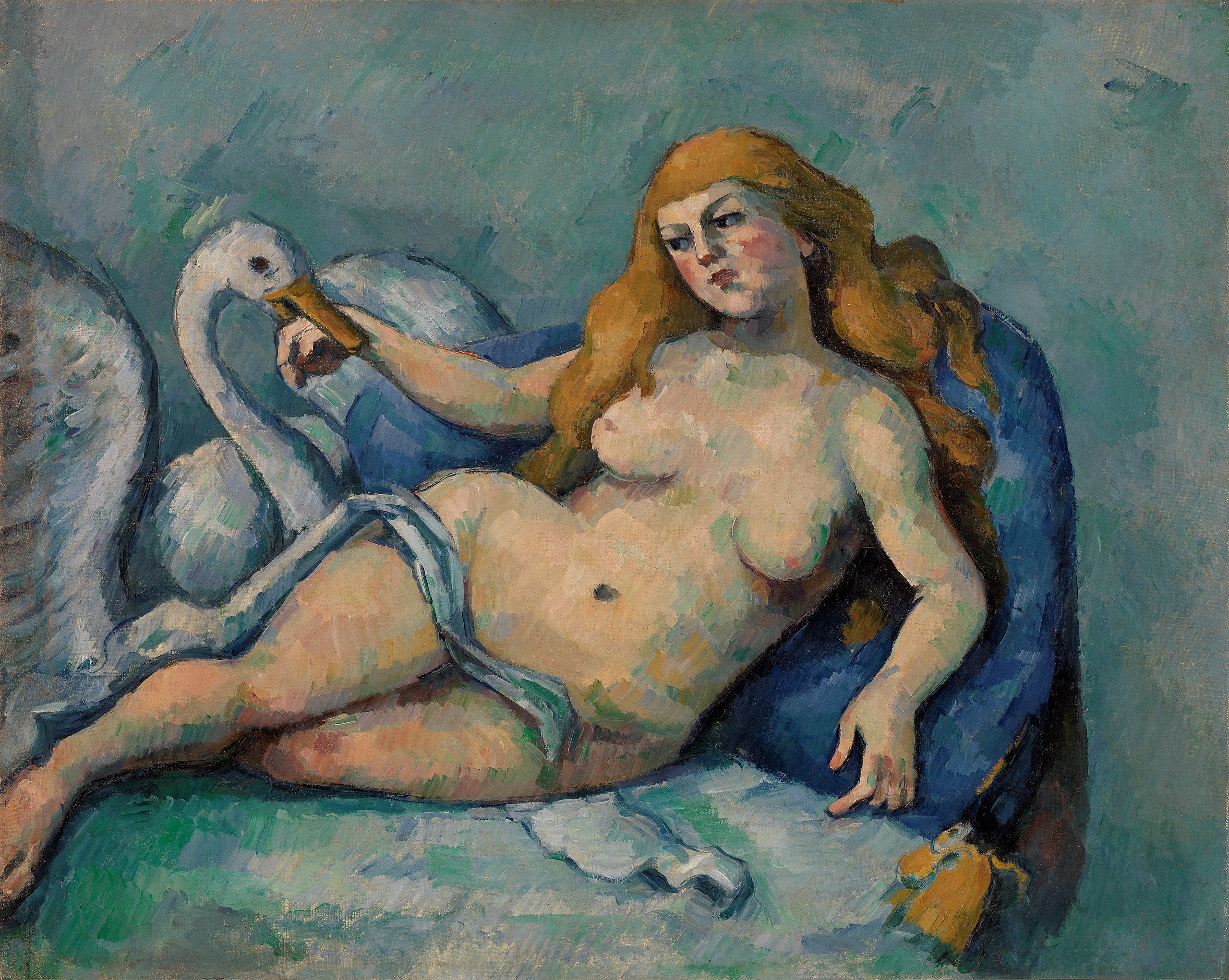 Reproduction du tableau « Léda au cygne - Paul Cézanne » par Alpha Reproduction en peinture à l’huile