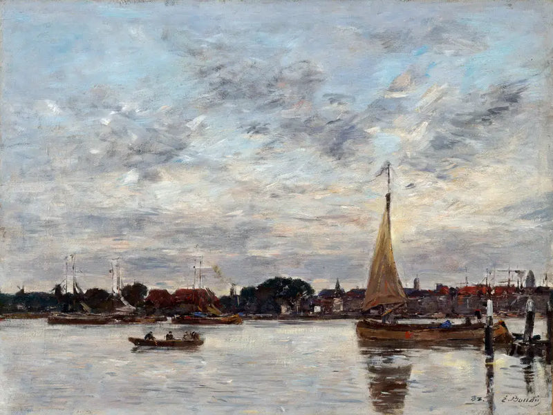 Le port de Dordrecht - Eugène Boudin