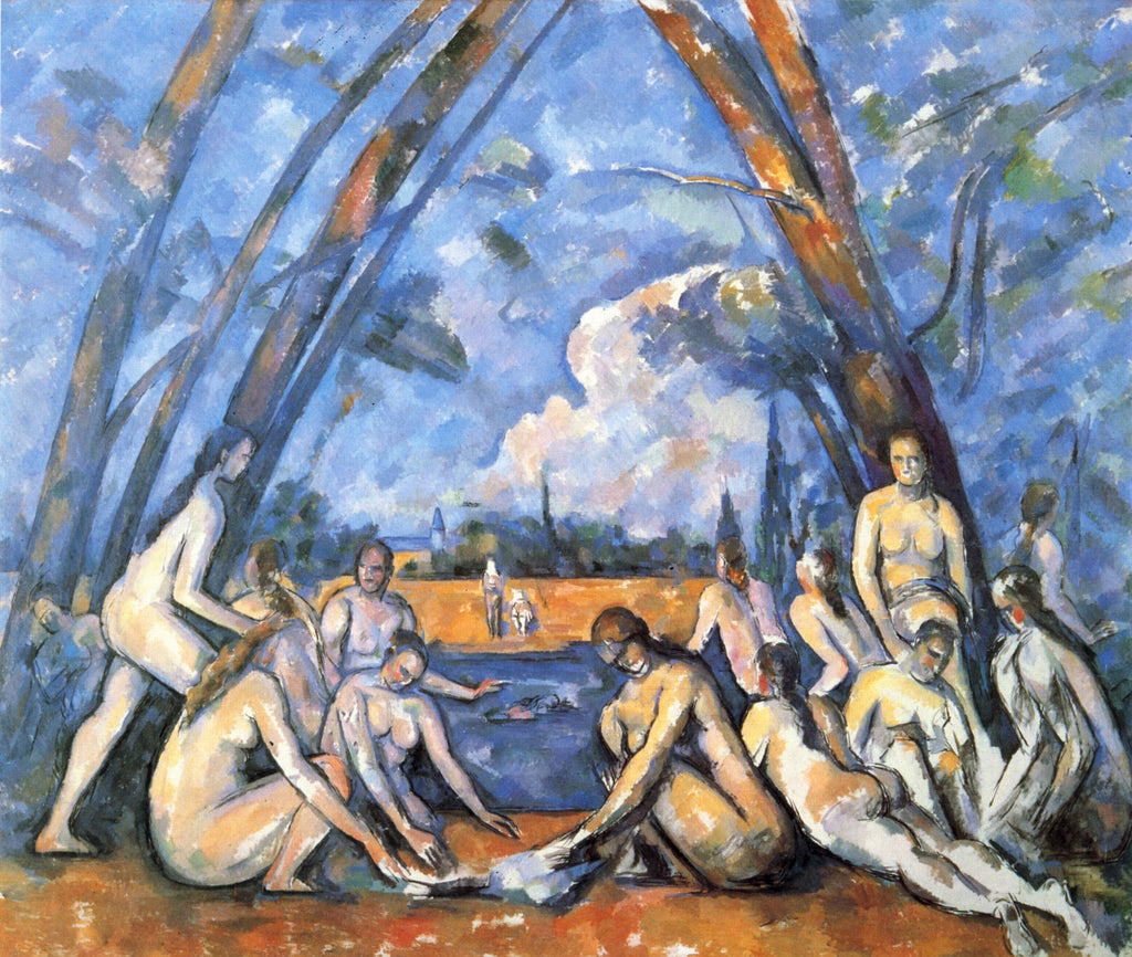 Reproduction du tableau « Les Grandes Baigneuses - Paul Cézanne » par Alpha Reproduction en peinture à l’huile