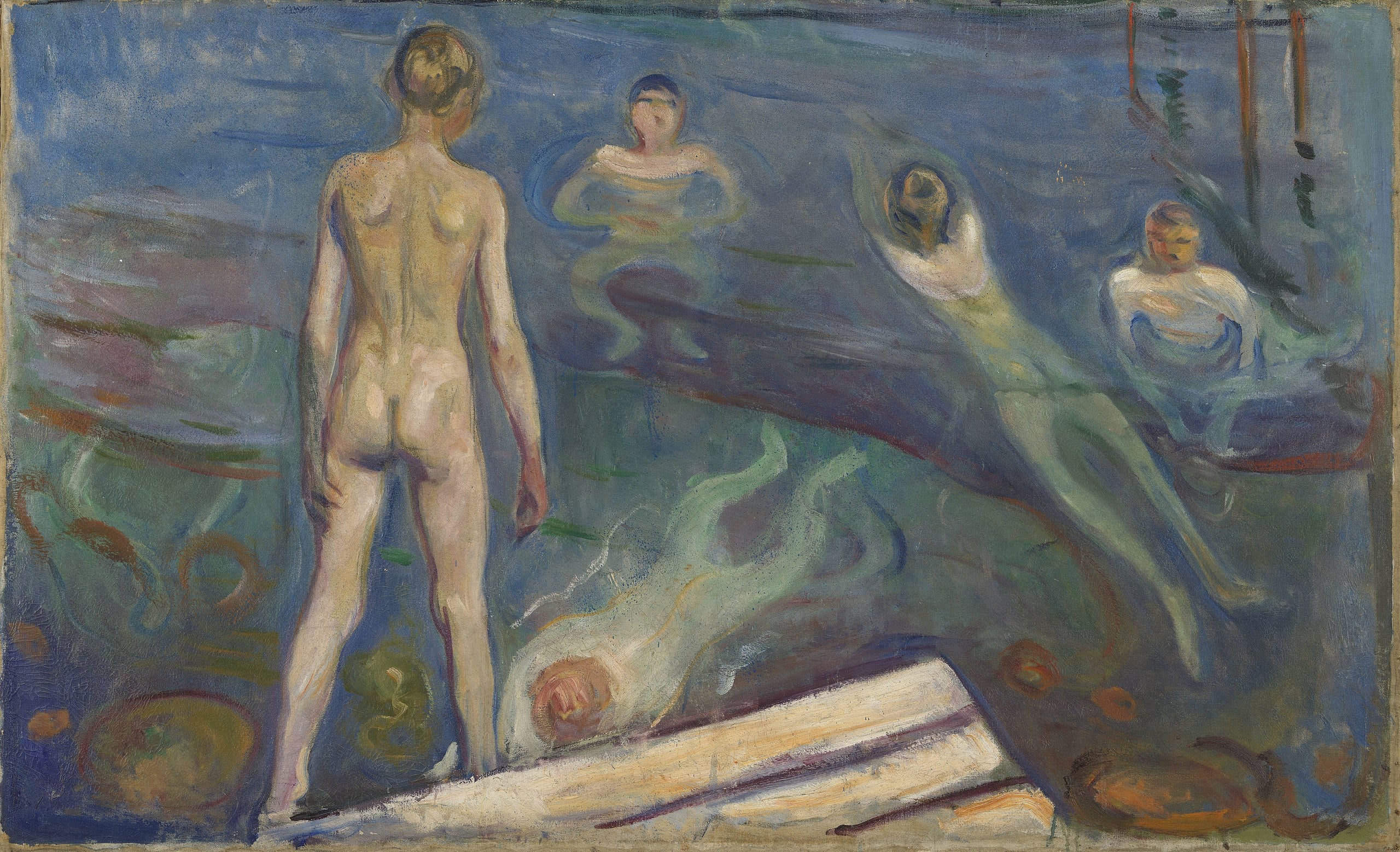 Les garçons se baignant - Edvard Munch