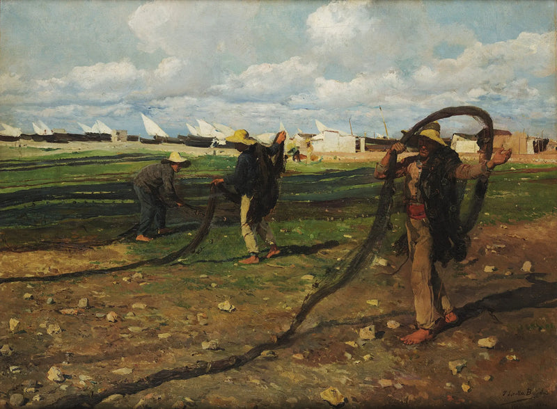 Les pêcheurs ramassent leurs filets - Joaquín Sorolla