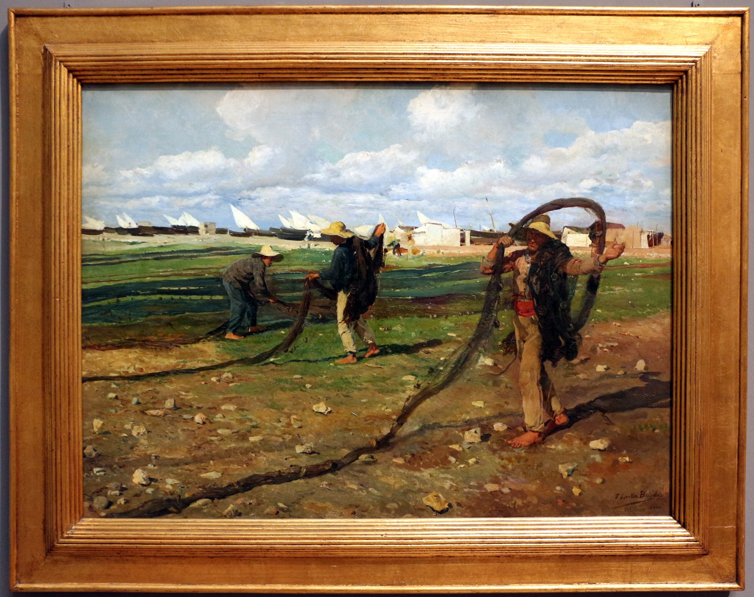 Les pêcheurs ramassent leurs filets - Joaquín Sorolla
