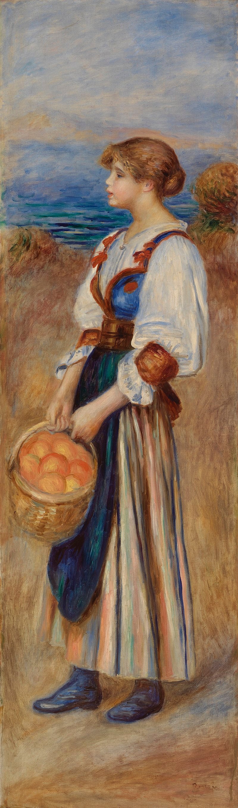 Reproduction du tableau « Marchande d'oranges - Pierre-Auguste Renoir » par Alpha Reproduction en peinture à l’huile