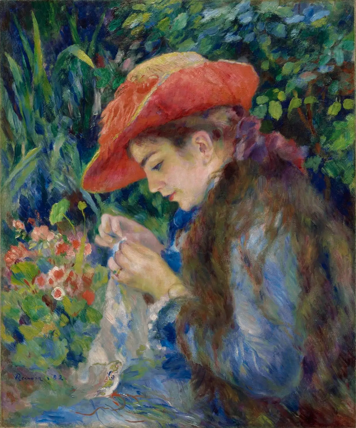 Reproduction du tableau « Mlle Marie-Thérèse Durand-Ruel Cousant - Pierre-Auguste Renoir » par Alpha Reproduction en peinture à l’huile