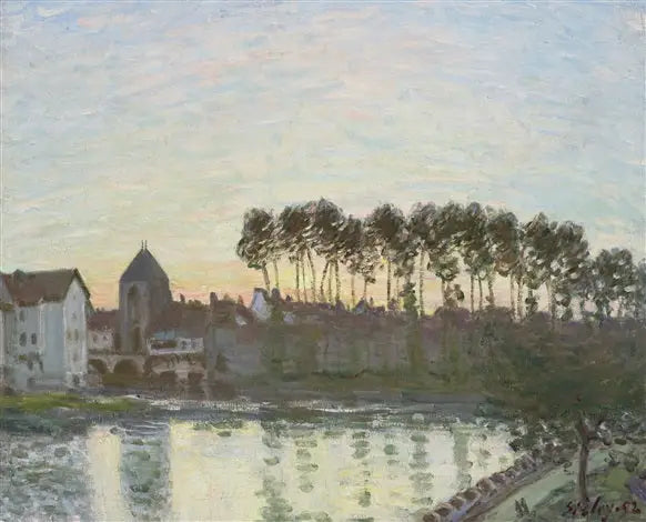 Reproduction du tableau « Moret-sur-Loing au soleil couchant - Alfred Sisley » par Alpha Reproduction en peinture à l’huile