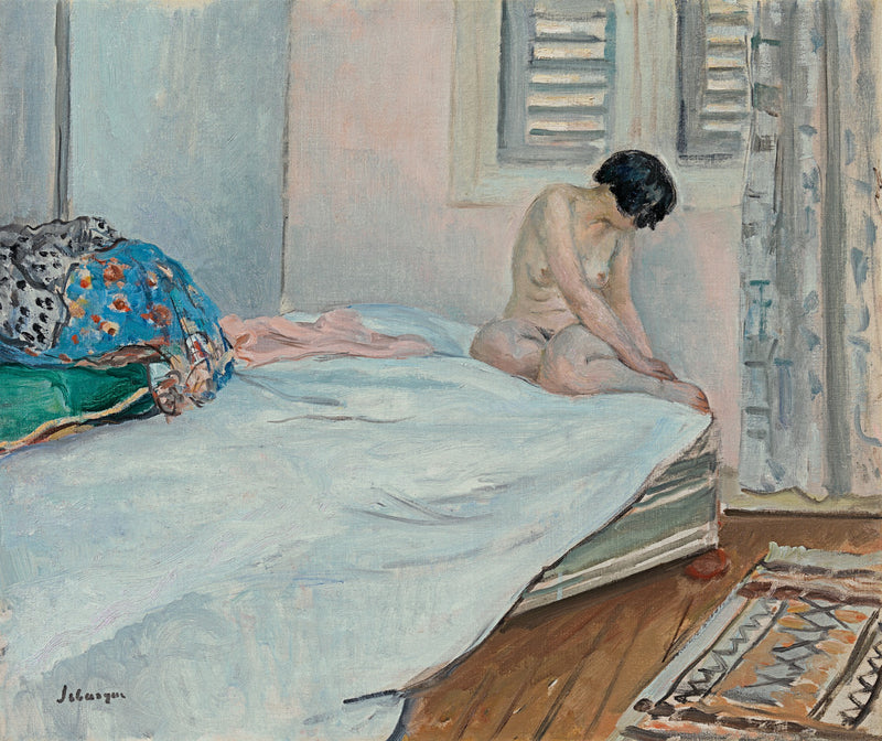 Nu assis au pied du lit, Le Cannet - Henri Lebasque