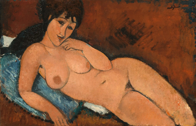 Nu sur un coussin bleu - Amedeo Modigliani