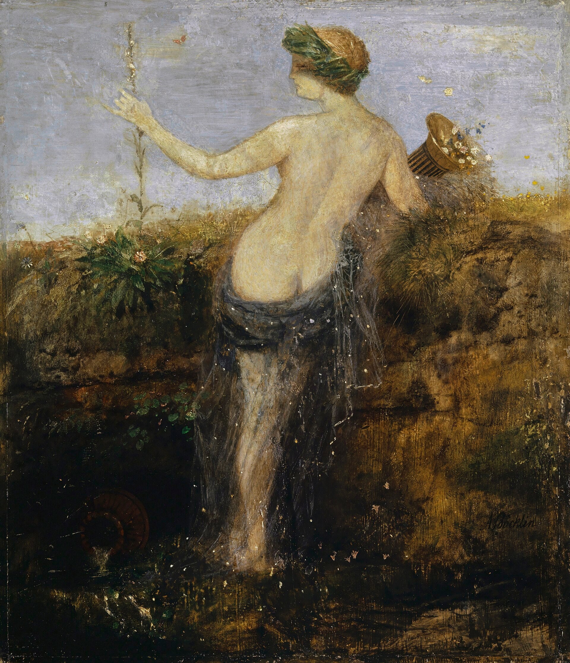 Nymphe à la corne d'abondance - Arnold Böcklin