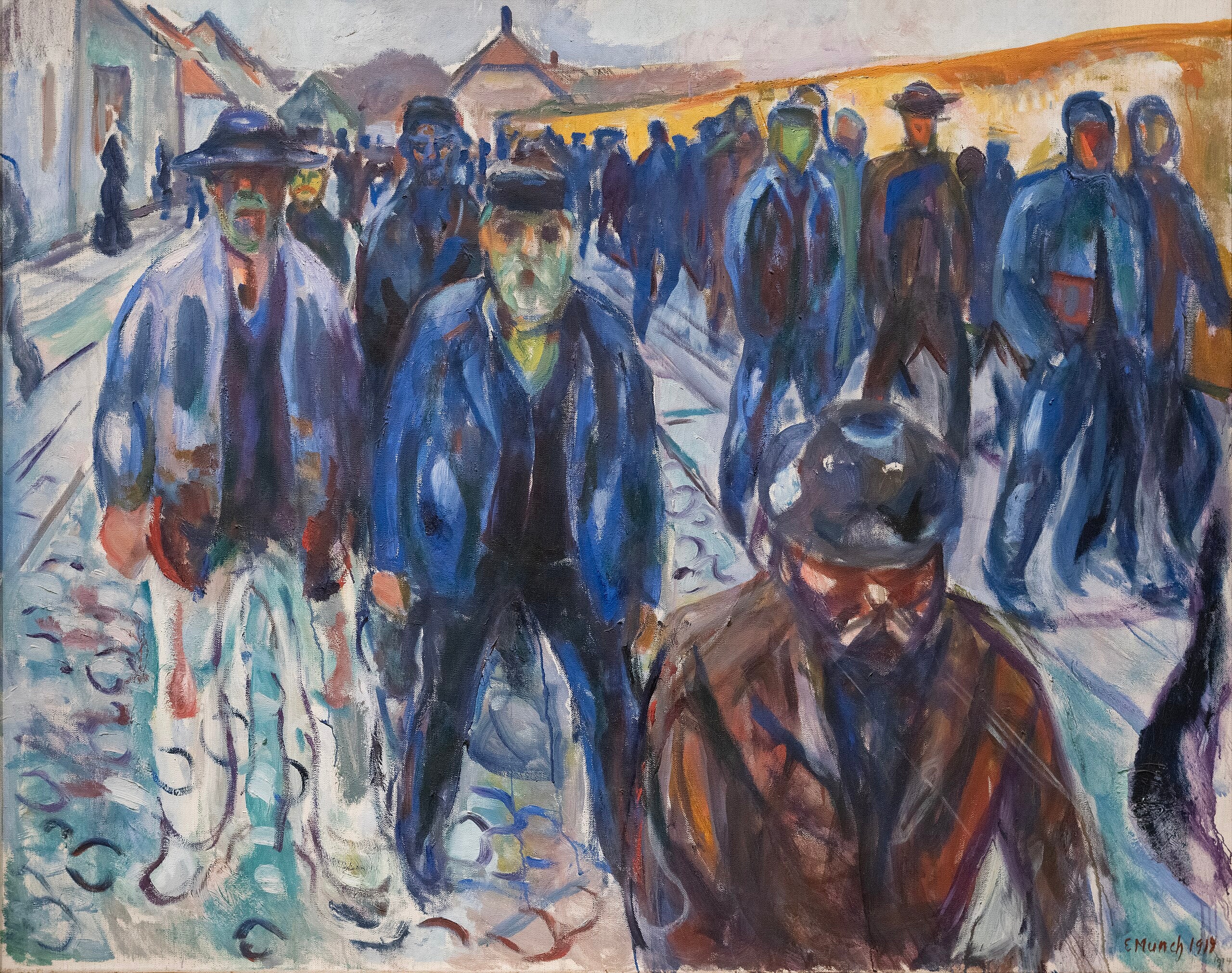 Ouvriers sur le chemin du retour - Edvard Munch
