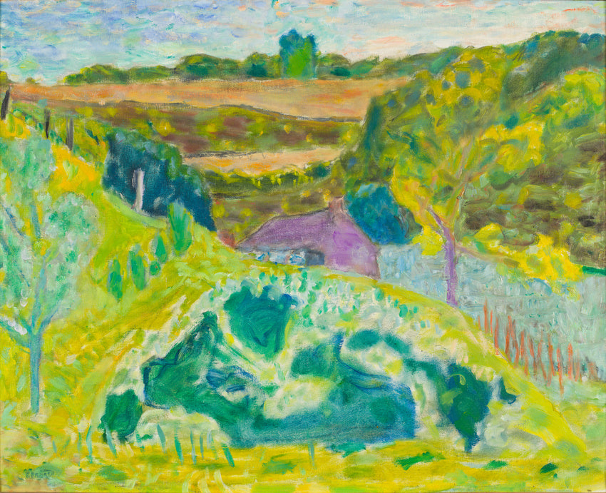 Reproduction du tableau « Paysage à la maison violette - Pierre Bonnard » par Alpha Reproduction en peinture à l’huile