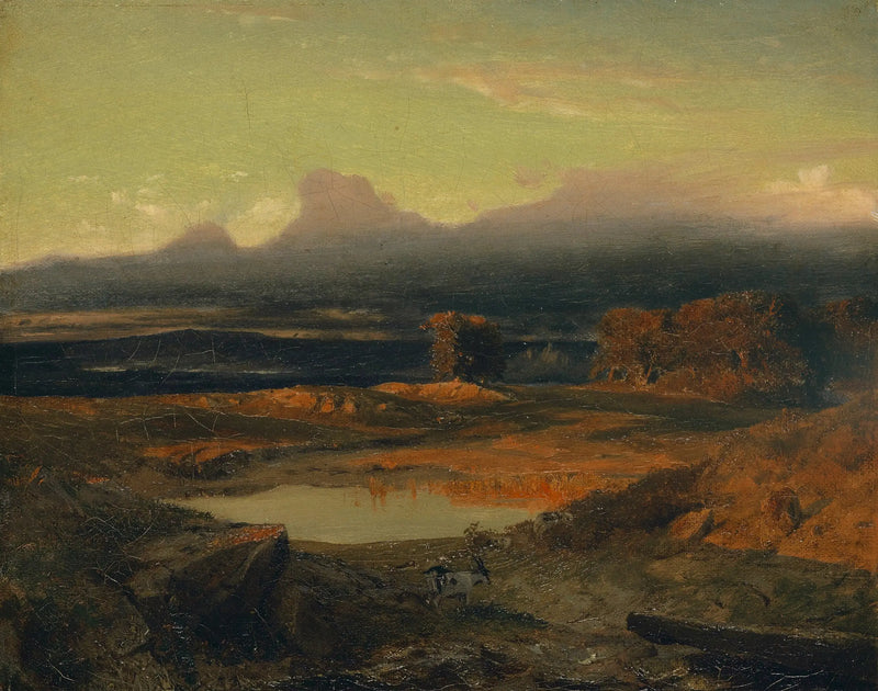 Paysage au coucher du soleil - Arnold Böcklin