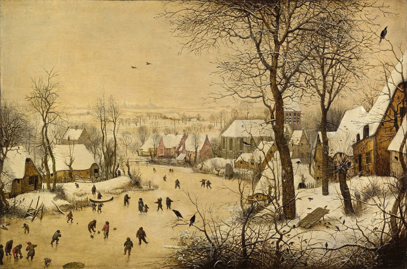 Paysage d'hiver avec patineurs et piège aux oiseaux - Pieter Brueghel the Elder