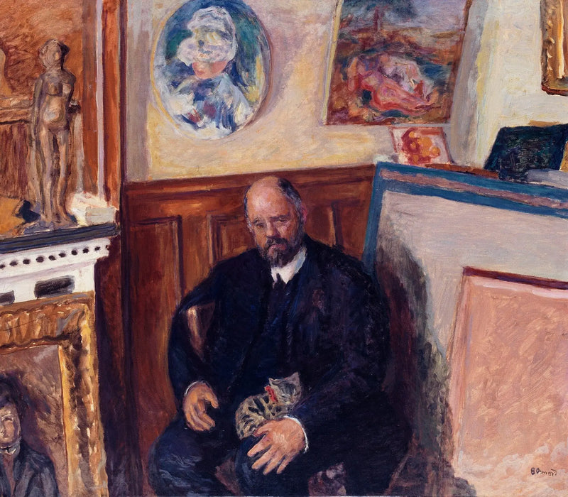 Portrait d'Ambroise Vollard au chat - Pierre Bonnard