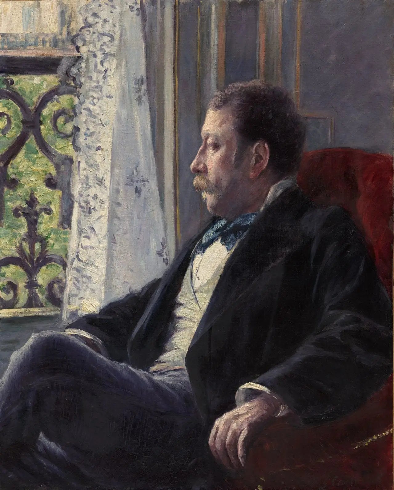 Reproduction du tableau « Portrait d'un homme - Gustave Caillebotte » par Alpha Reproduction en peinture à l’huile