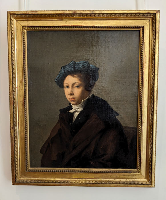 Portrait de jeune homme coiffé d'un béret bleu - Eugène Delacroix