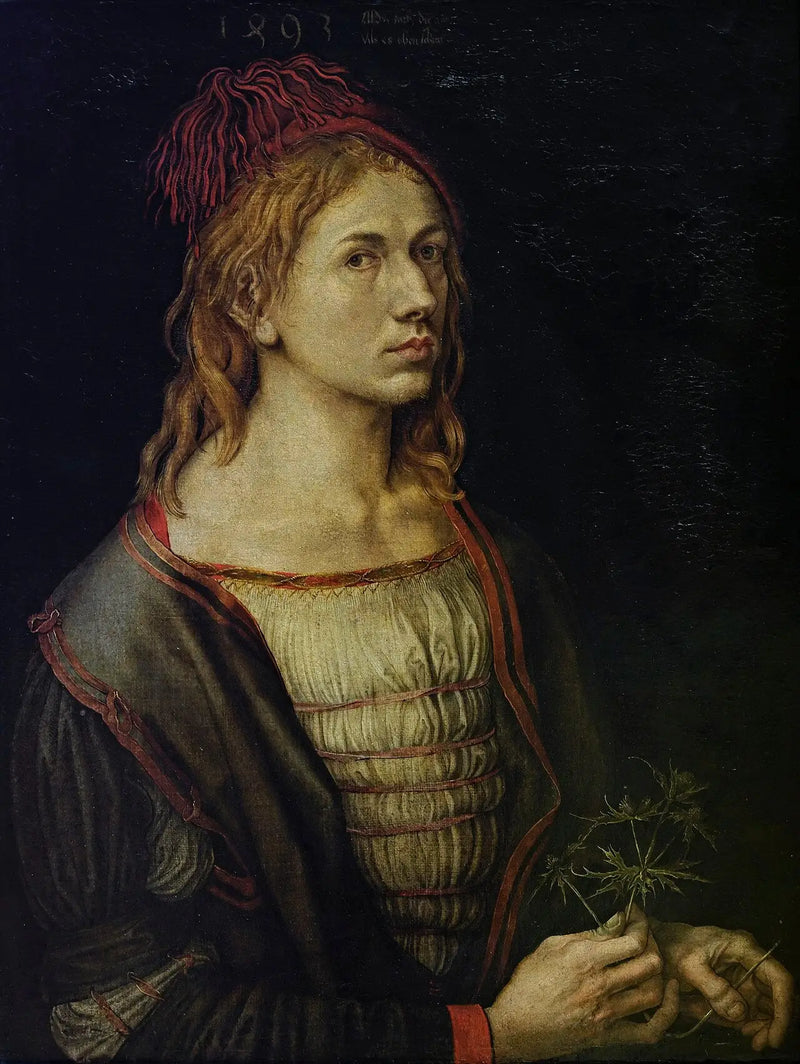 Portrait de l'artiste locataire un chardon - Albrecht Dürer