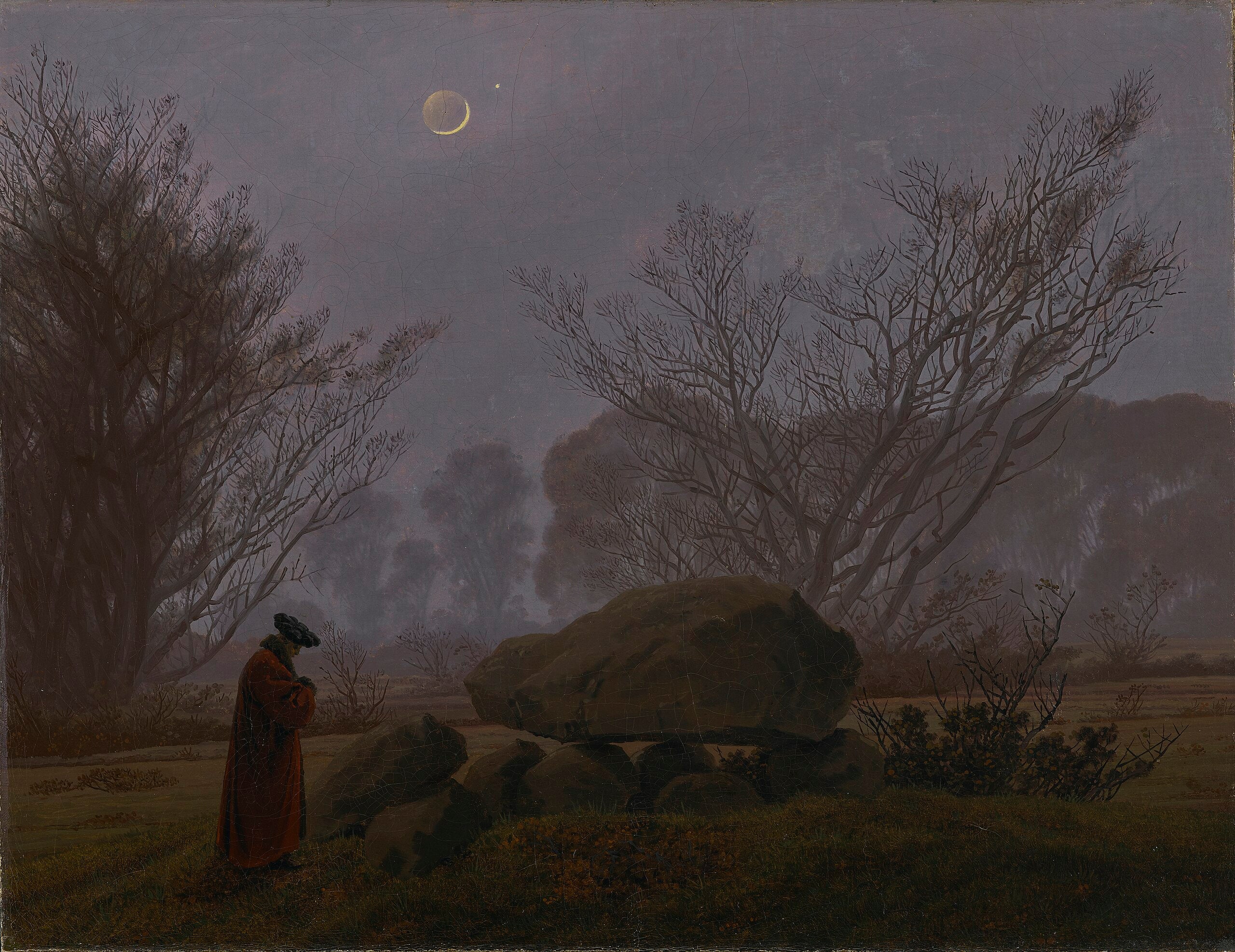Promenade au crépuscule - Caspar David Friedrich