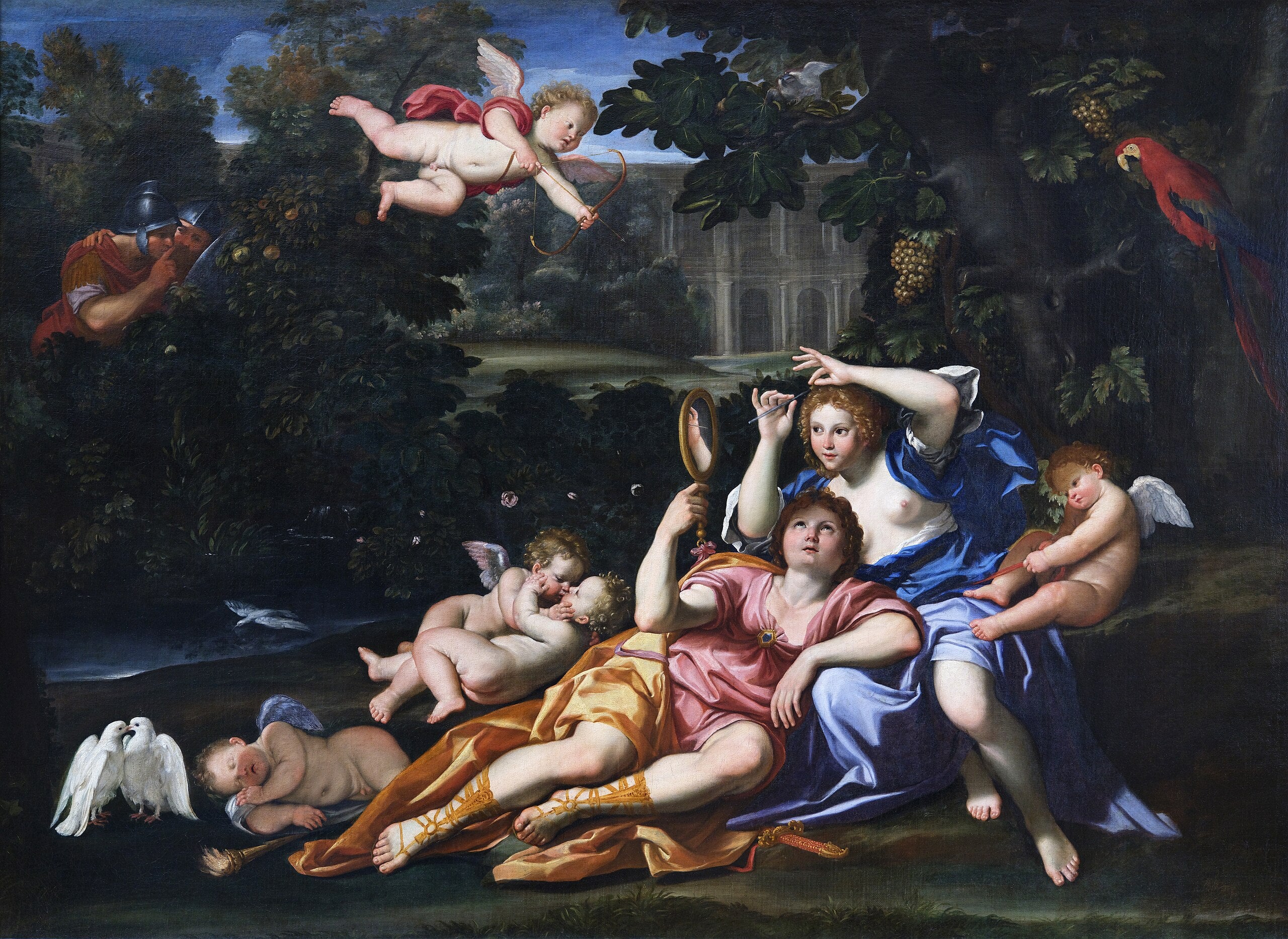 Renaud présentant un miroir à Armide - Domenichino