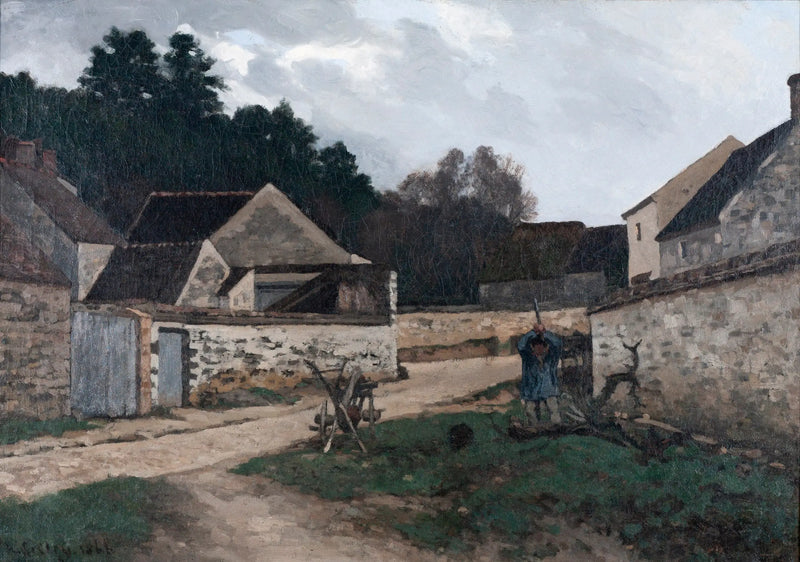 Rue de village à Marlotte, près de Fontainebleau - Alfred Sisley