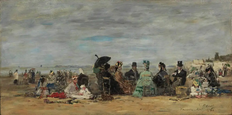 Trouville, scène de plage - Eugène Boudin