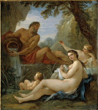 Une rivière et une nymphe de fontaine - Charles-Joseph Natoire
