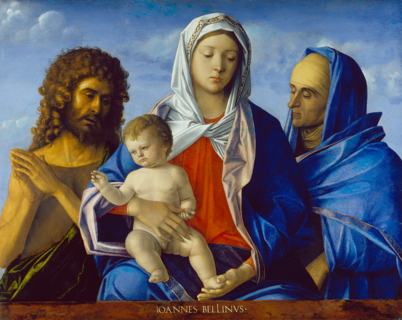 Vierge à l'Enfant avec Saint Jean le Baptiste et Elisabeth - Giovanni Bellini