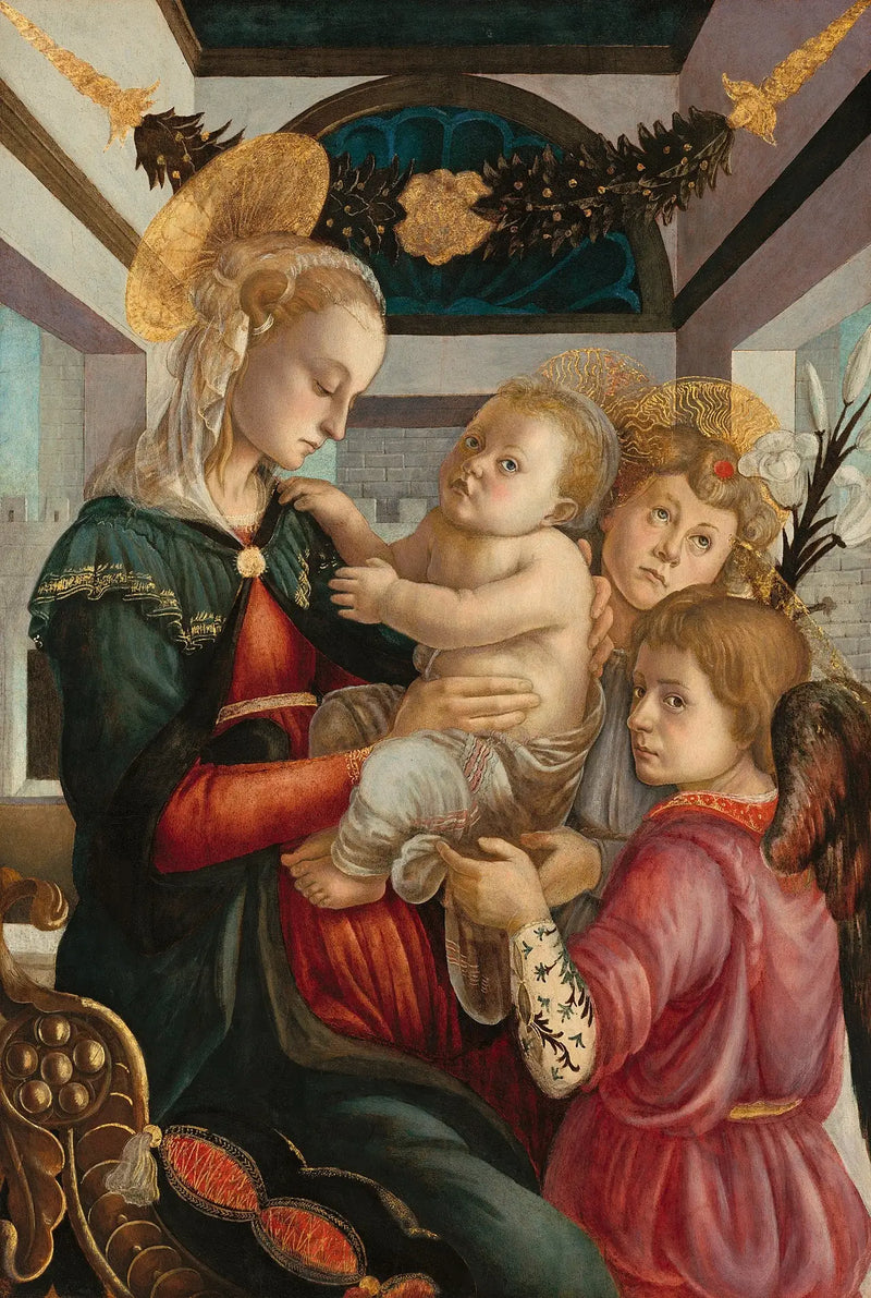 Vierge à l'Enfant avec anges - Sandro Botticelli