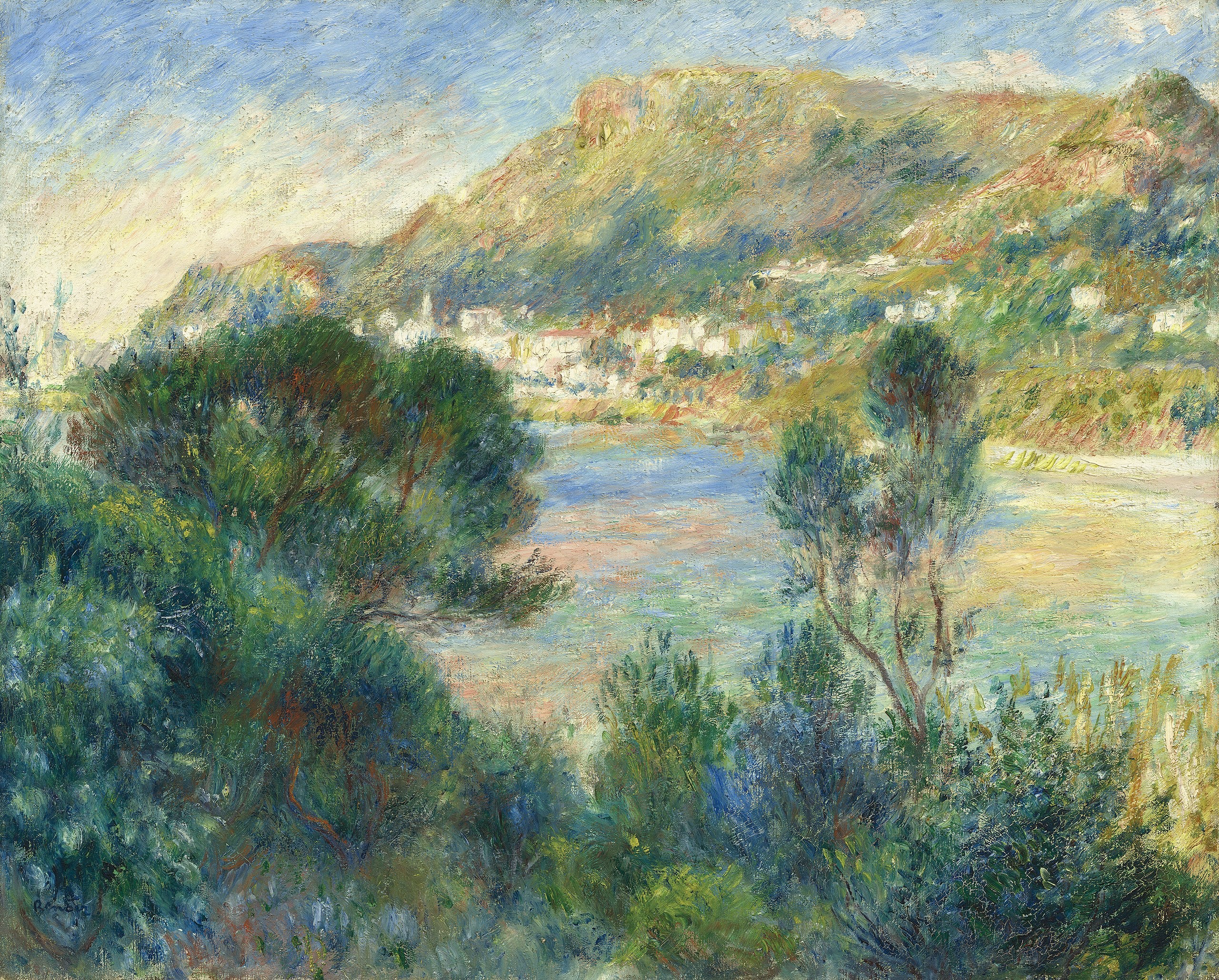 Reproduction du tableau « Vue de Monte Carlo depuis le Cap Martin - Pierre-Auguste Renoir » par Alpha Reproduction en peinture à l’huile
