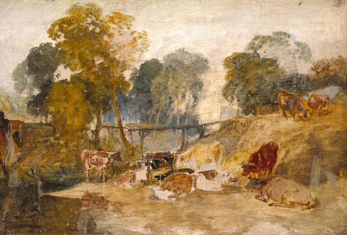 Windsor Castle: Cows in a Woody Landscape - J. M. W. Turner