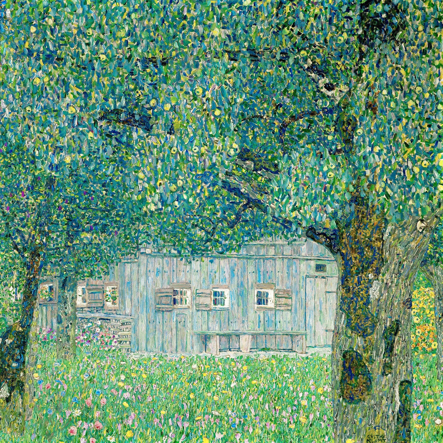 Reproduction du tableau « Maison paysanne en Haute-Autriche - Gustav Klimt » par Alpha Reproduction en peinture à l’huile