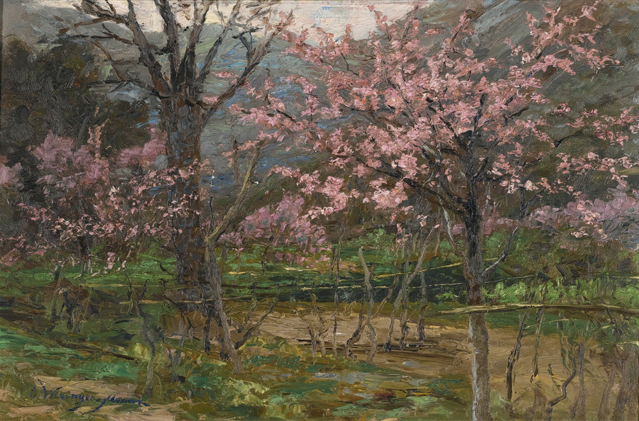 Floraison printanière, peinture de Olga Wisinger-Florian