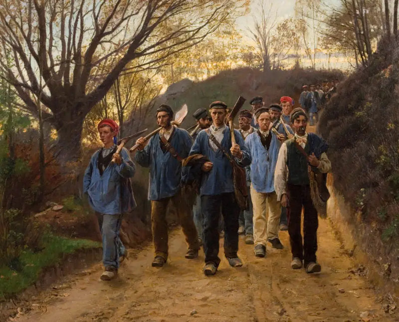 Forestiers français de retour du travail - Peder Severin Krøyer