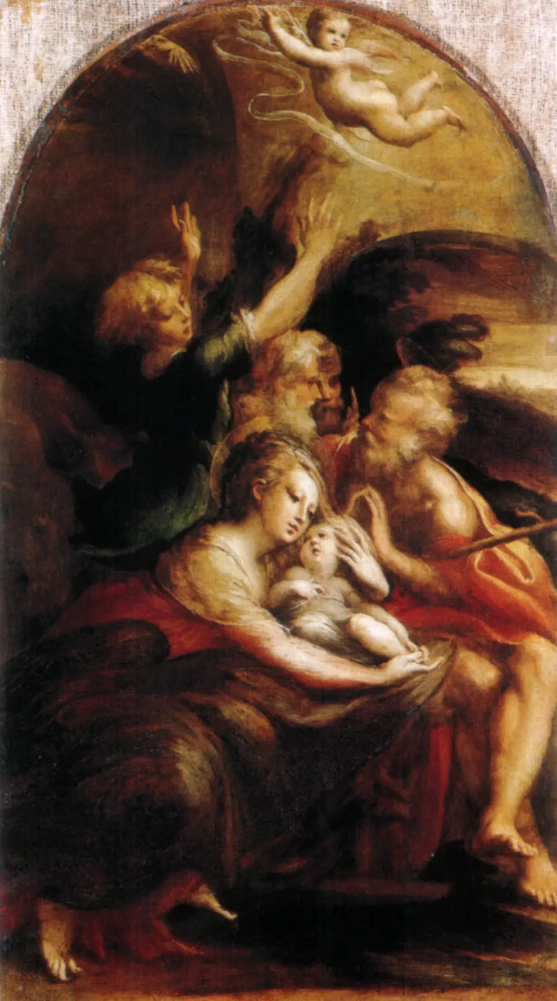 Nativité du Christ avec des anges - Parmigianino