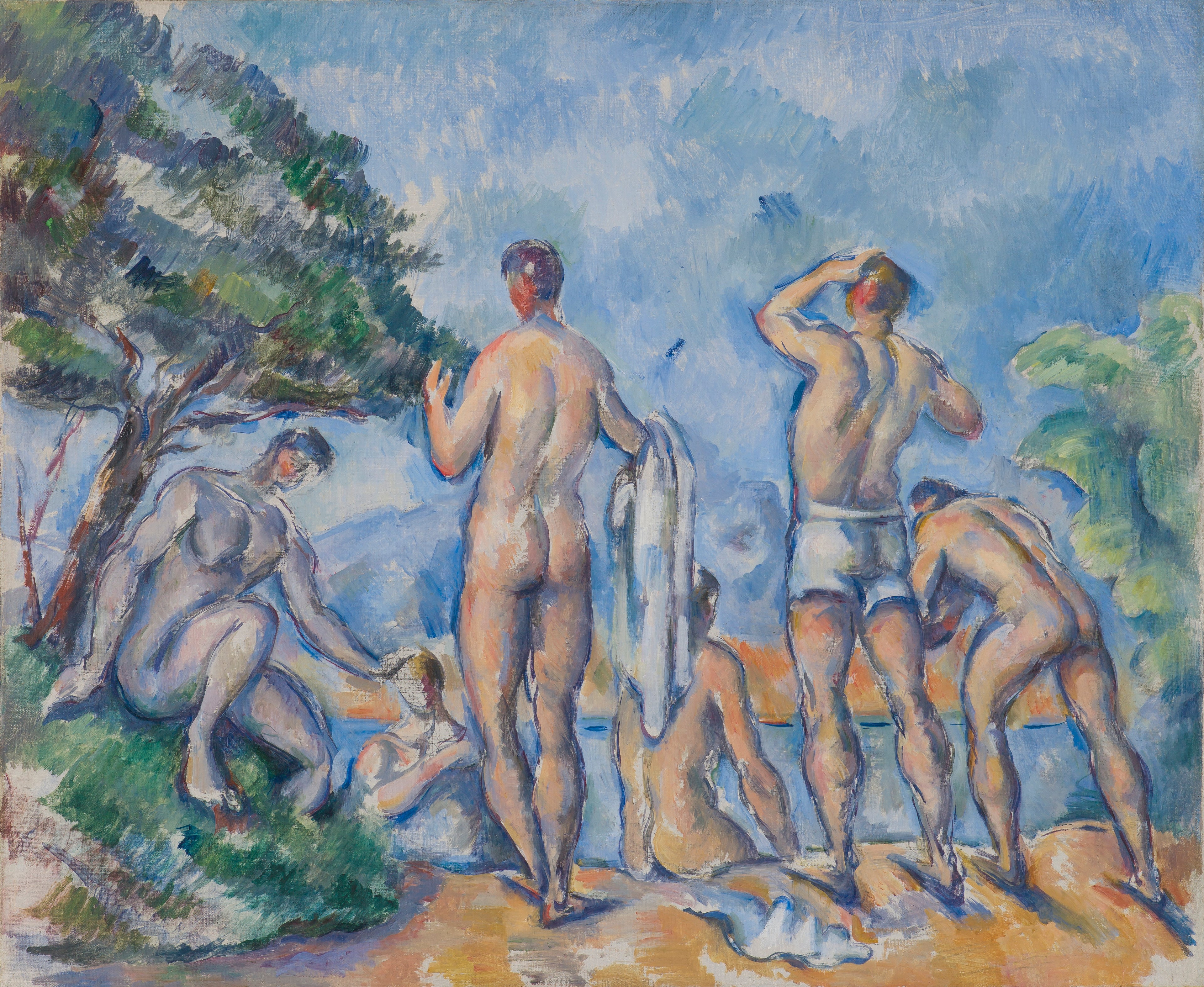 Reproduction du tableau « Baigneurs - Paul Cézanne » par Alpha Reproduction en peinture à l’huile