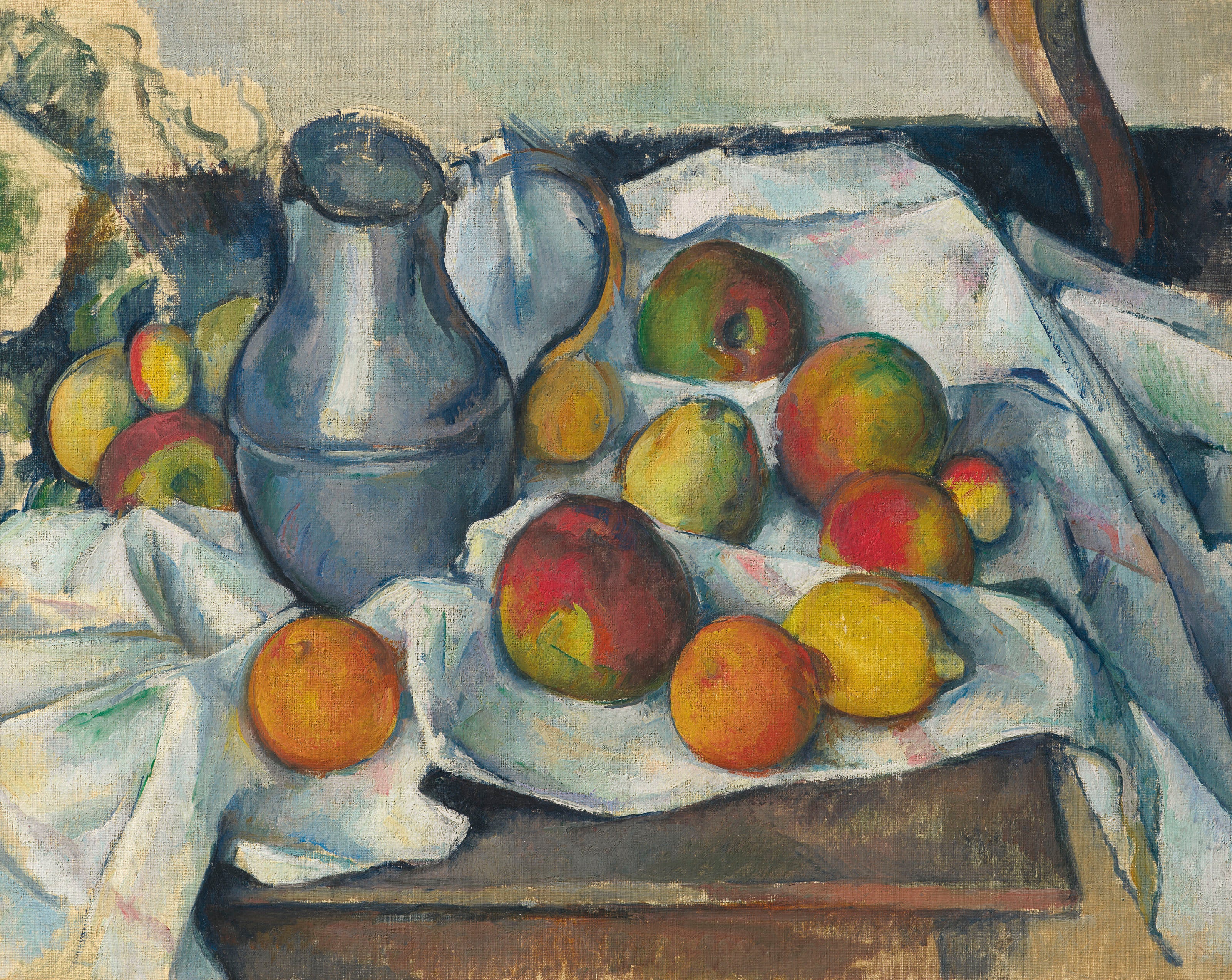Bouilloire et fruits - Paul Cézanne
