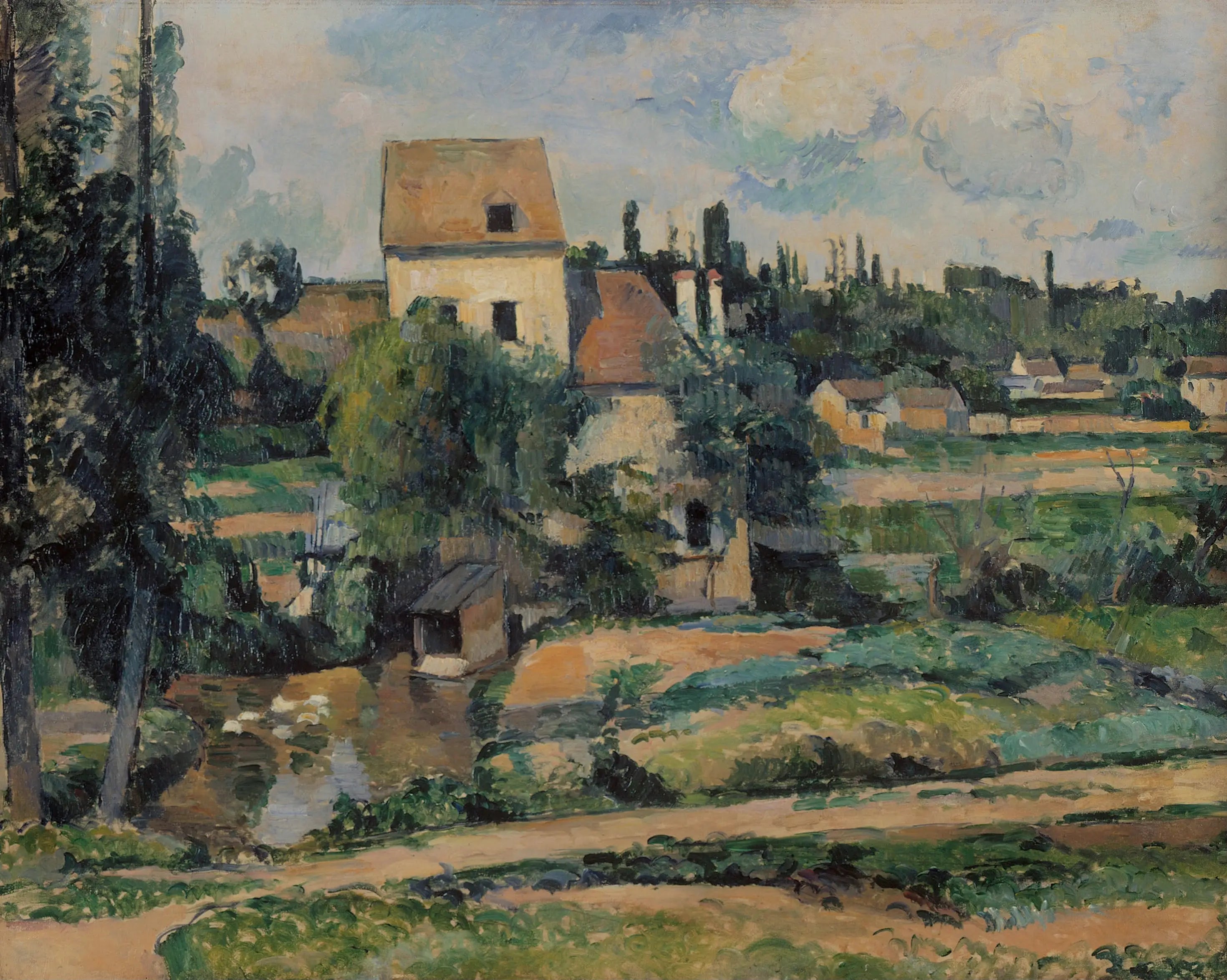 Reproduction du tableau « Le moulin sur la Couleuvre à Pontoise - Paul Cézanne » par Alpha Reproduction en peinture à l’huile
