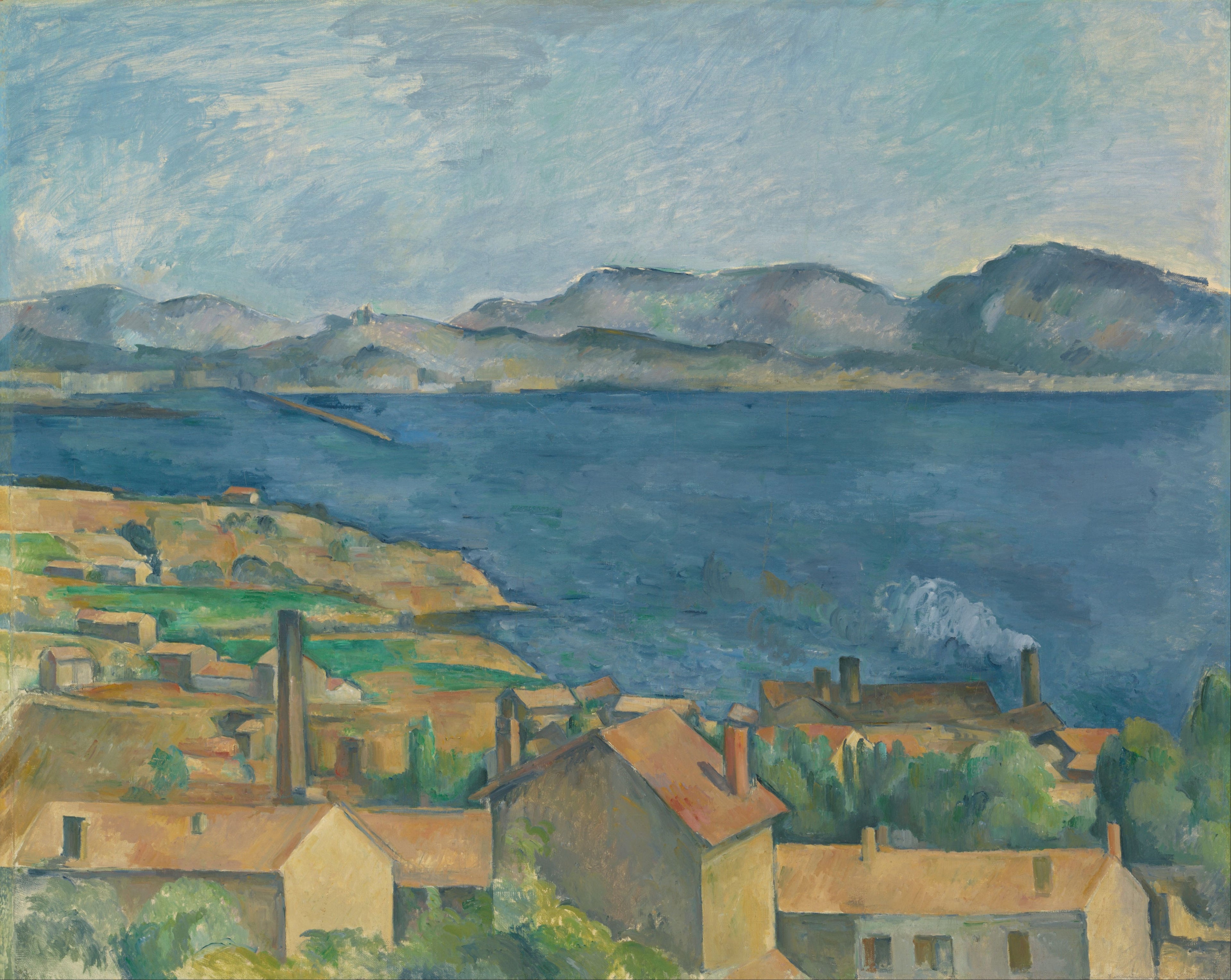 Reproduction du tableau « Le Golfe de Marseille vu de l'Estaque - Paul Cézanne » par Alpha Reproduction en peinture à l’huile