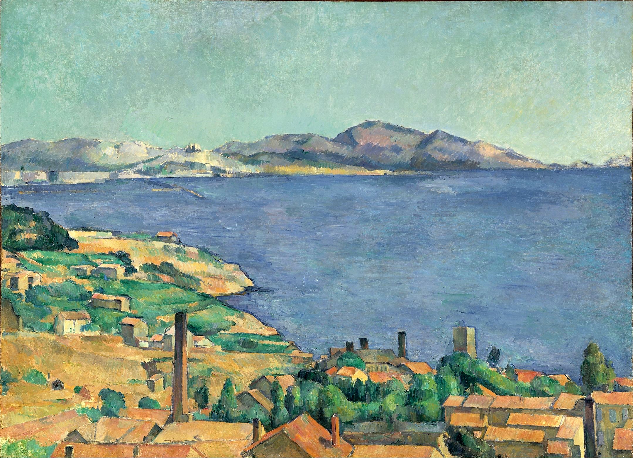Reproduction du tableau « Le golfe de Marseille vu de l'Estaque - Paul Cézanne » par Alpha Reproduction en peinture à l’huile