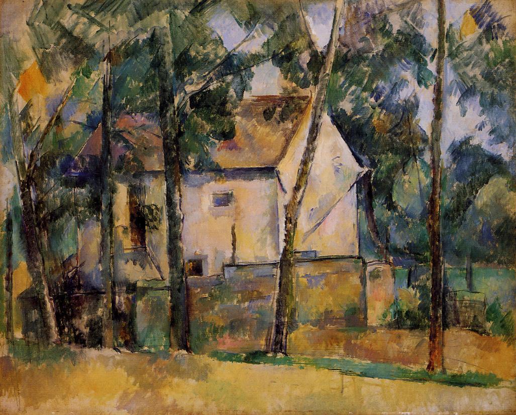 Reproduction du tableau « Maison et arbes - Paul Cézanne » par Alpha Reproduction en peinture à l’huile