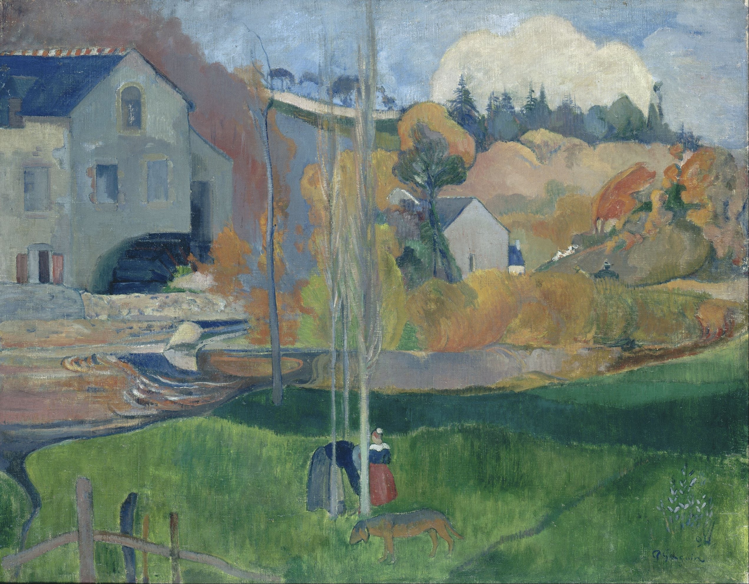 Reproduction du tableau « Paysage de Bretagne. Le moulin David - Paul Gauguin » par Alpha Reproduction en peinture à l’huile