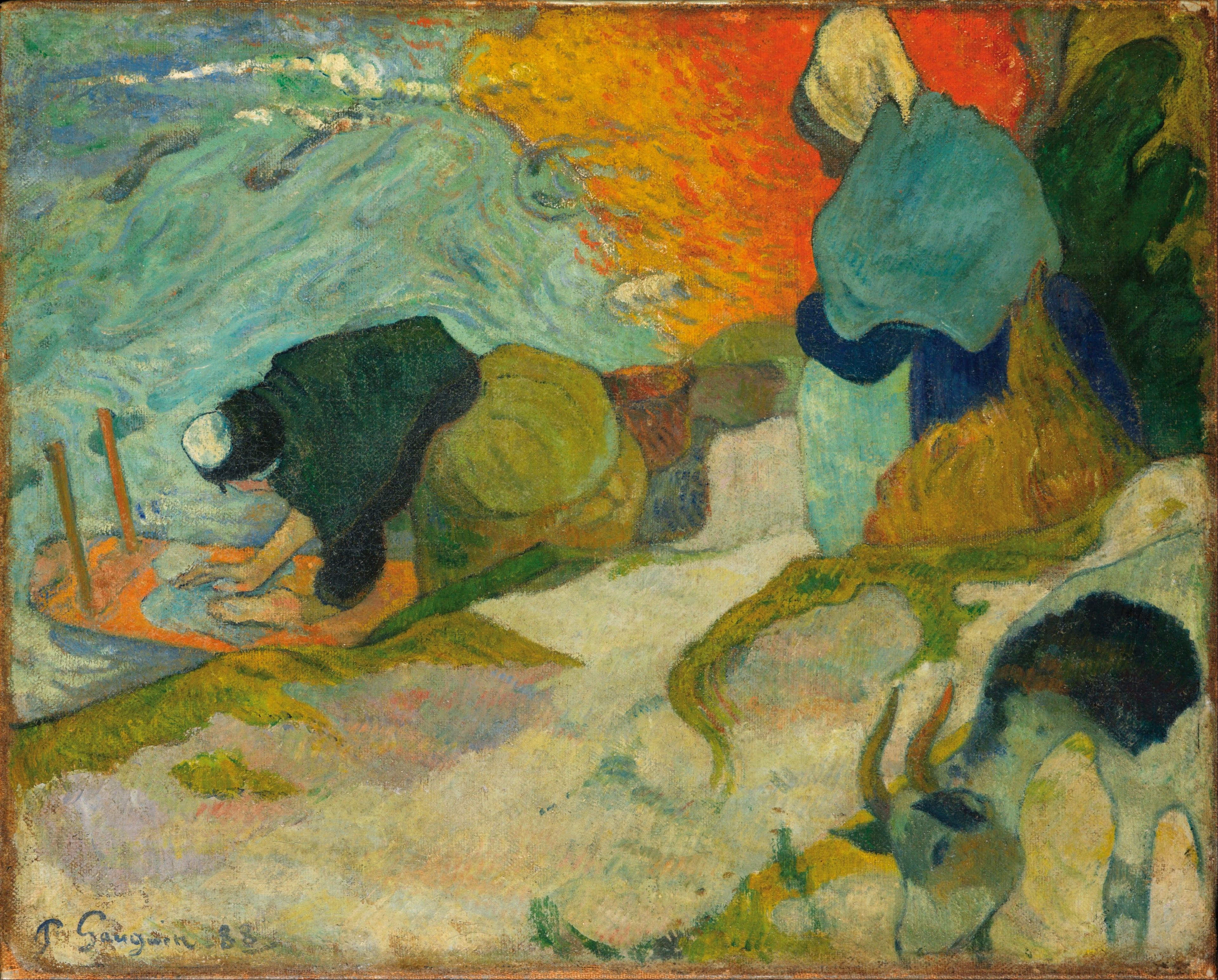 Reproduction du tableau « Les Laveuses à Arles - Paul Gauguin » par Alpha Reproduction en peinture à l’huile