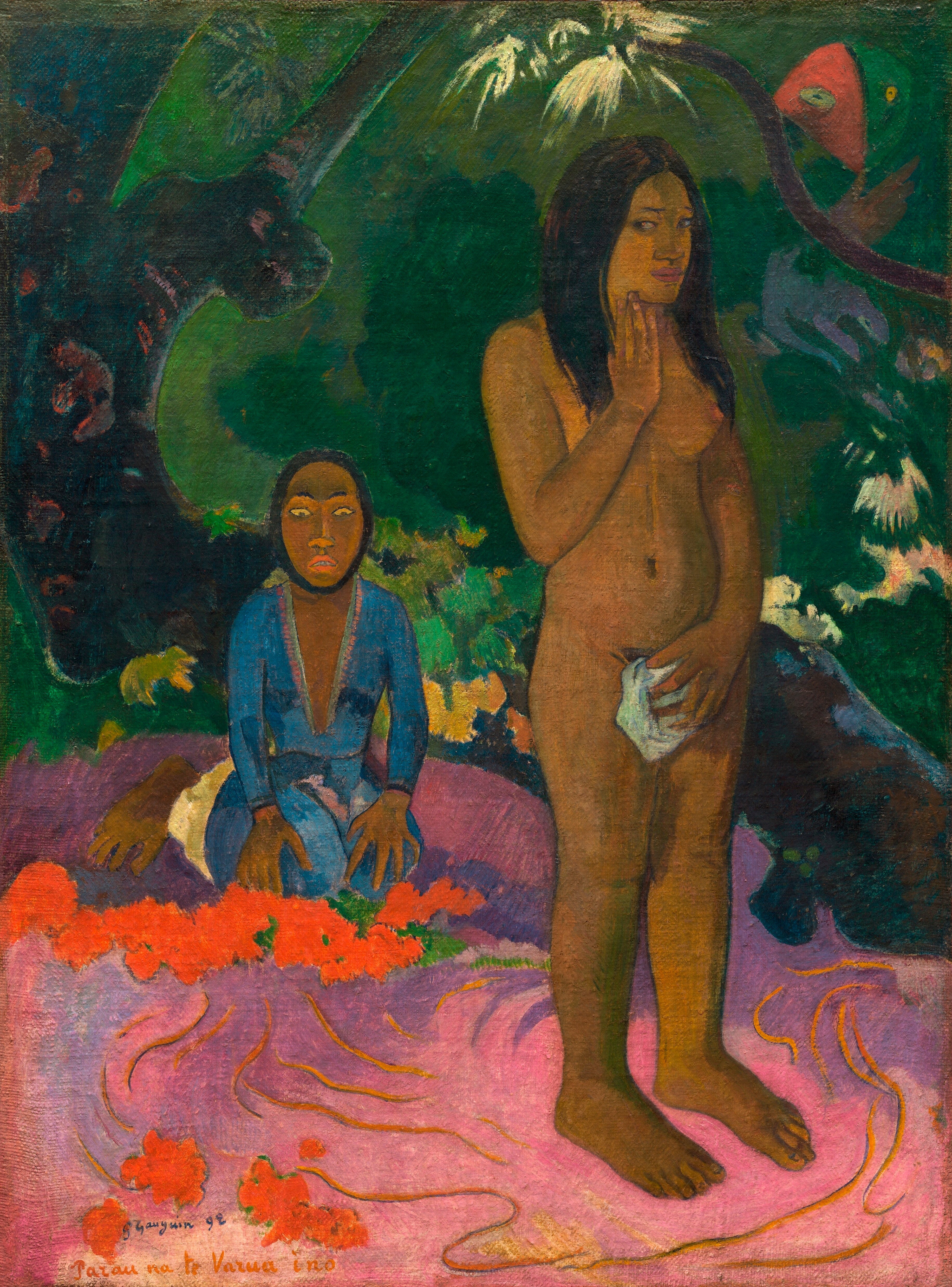 Reproduction du tableau « Parau na te varua ino - Paul Gauguin » par Alpha Reproduction en peinture à l’huile