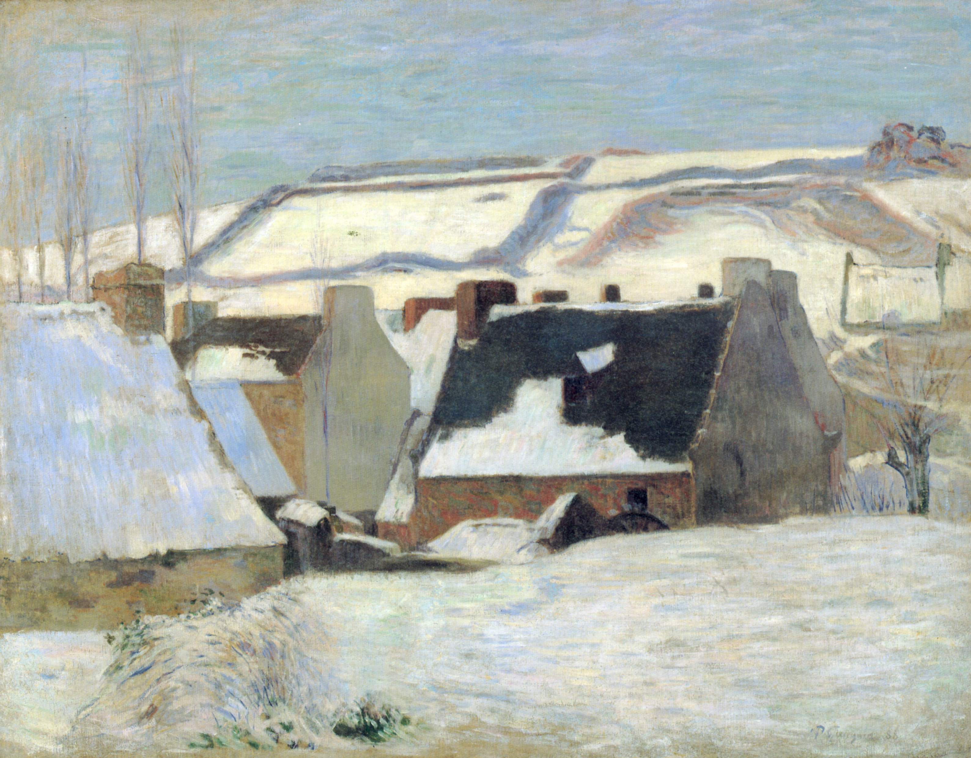 Pont-Aven sous la neige - Paul Gauguin